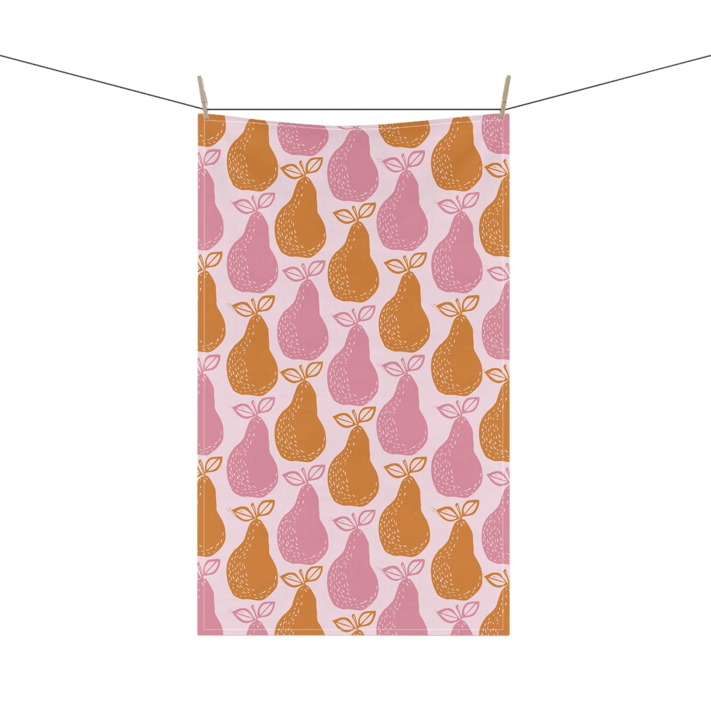 Mid-Century Modern Pear Tea Towel