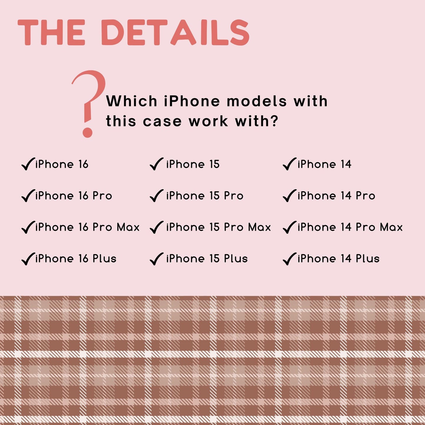 Mocha Mousse Plaid iPhone Case