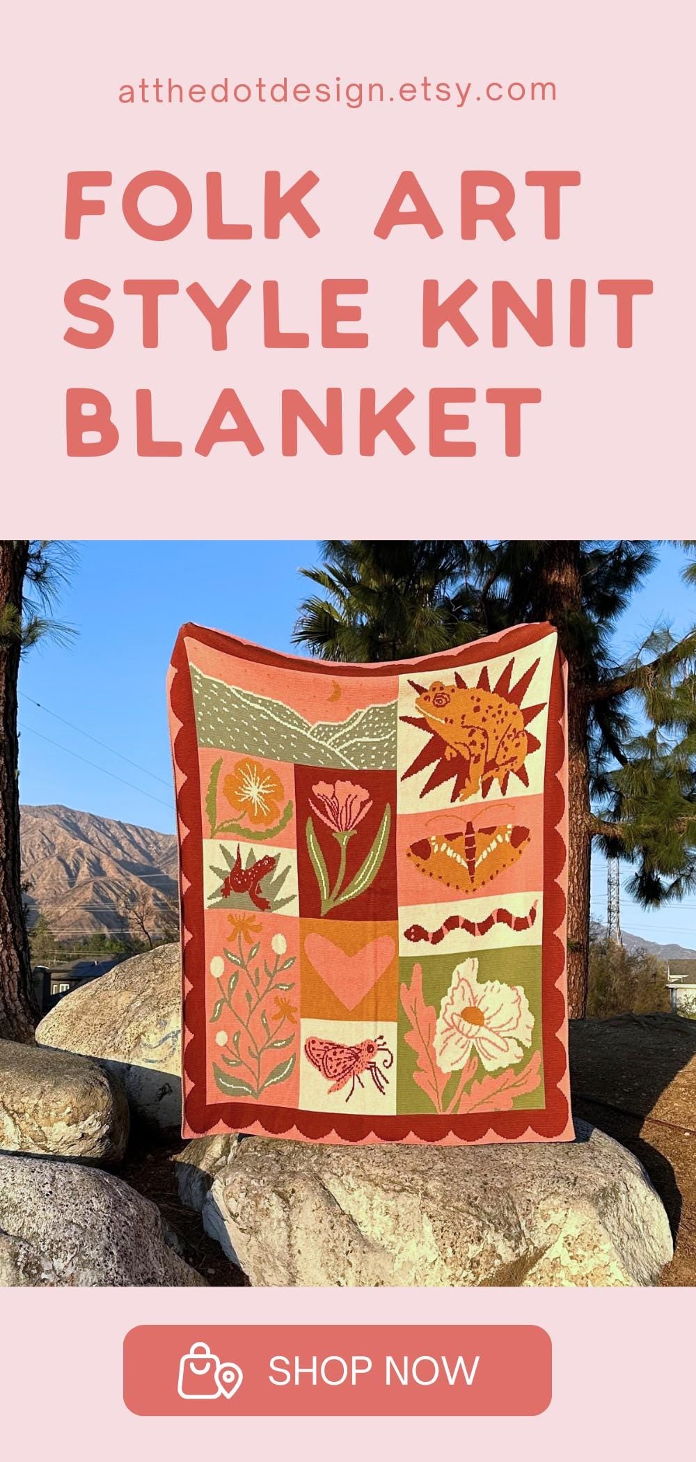 Organic Cotton Knit Throw Blanket
