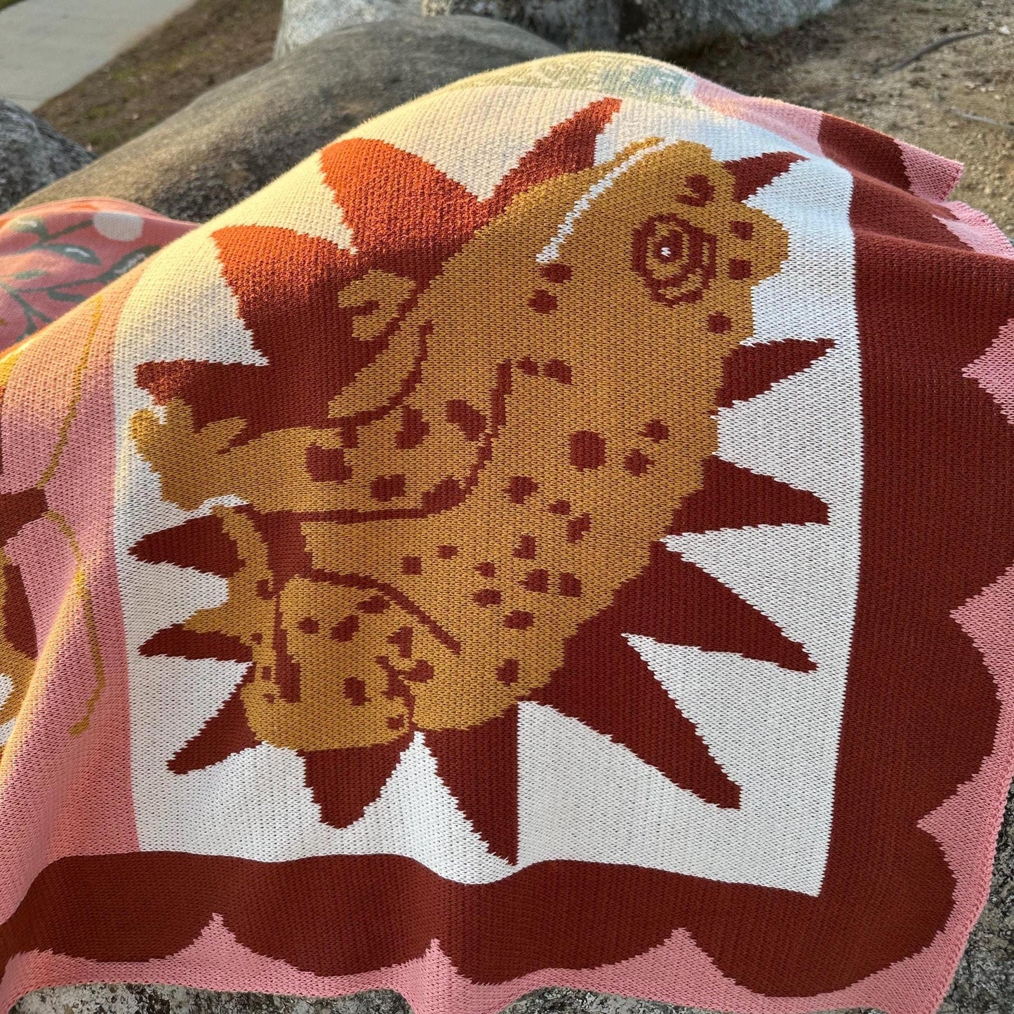 Organic Cotton Knit Throw Blanket