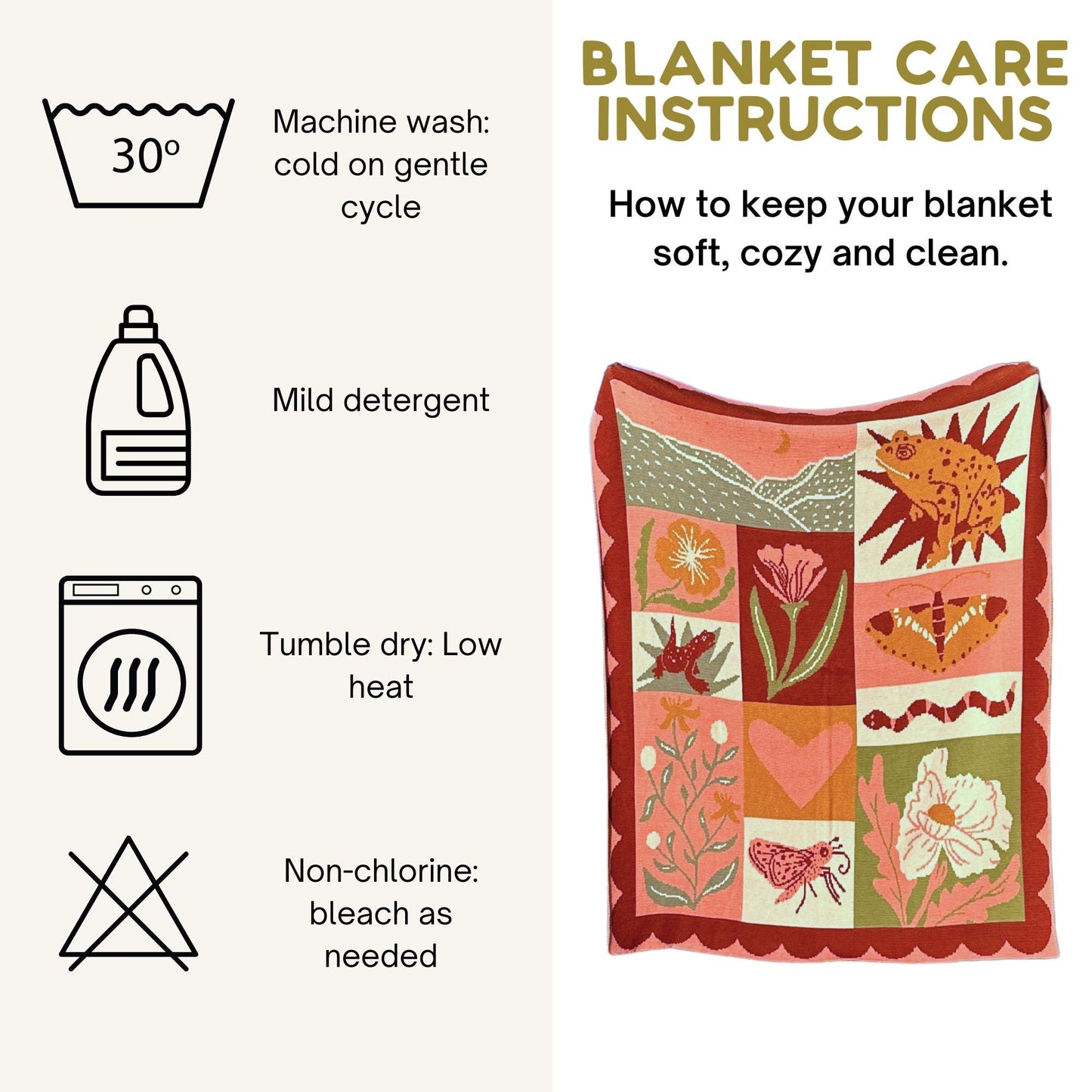 Organic Cotton Knit Throw Blanket