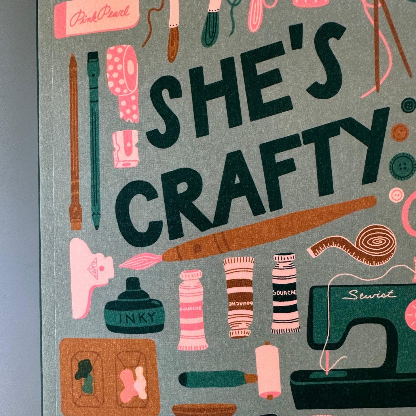 She's Crafty Craft Lover Dot Grid Notebook