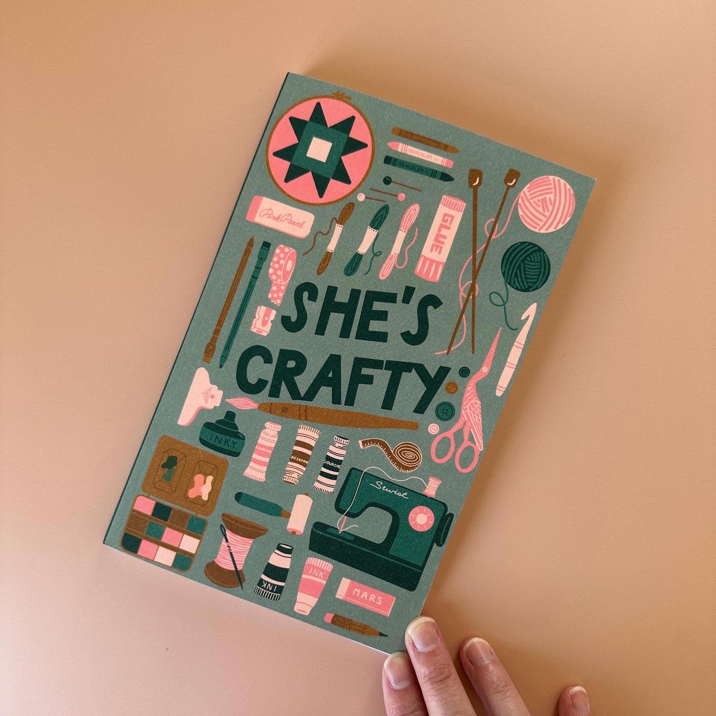 She's Crafty Craft Lover Dot Grid Notebook