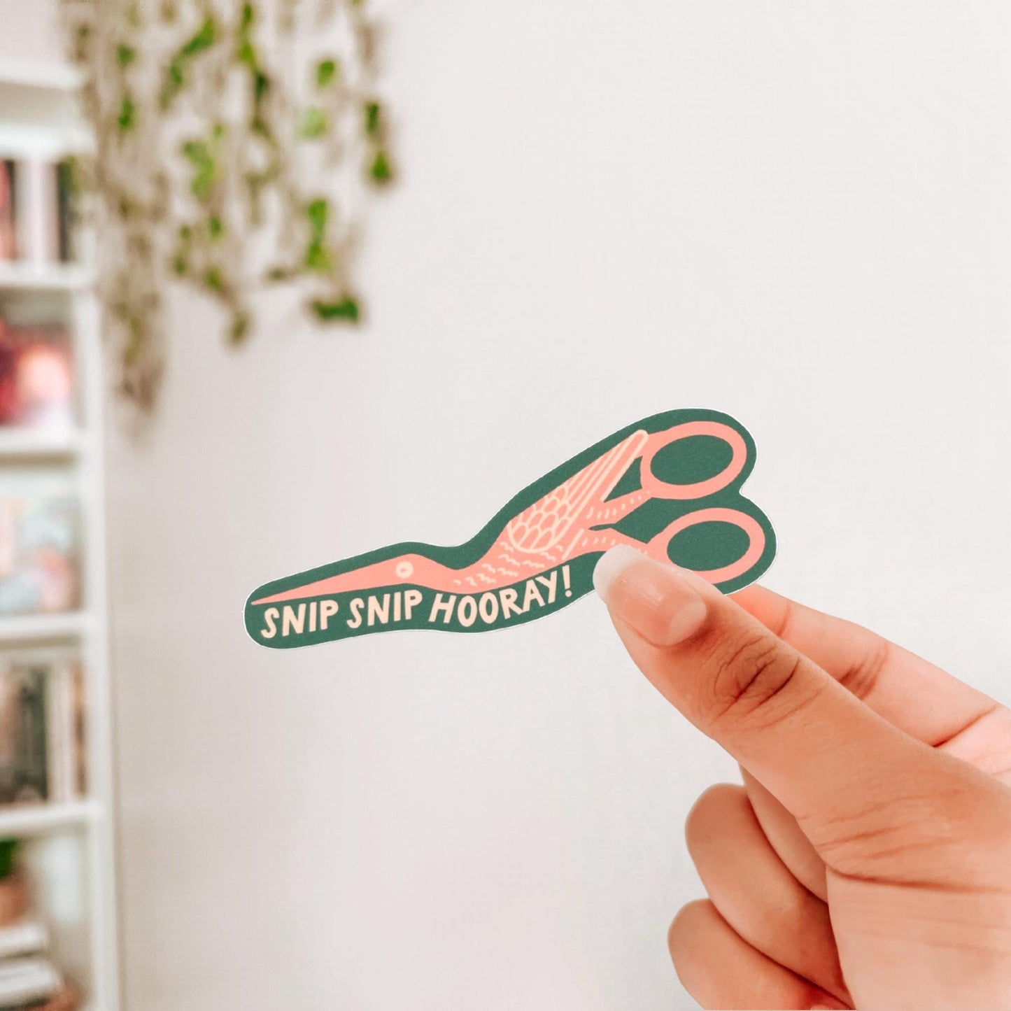 Stork Scissors Sticker