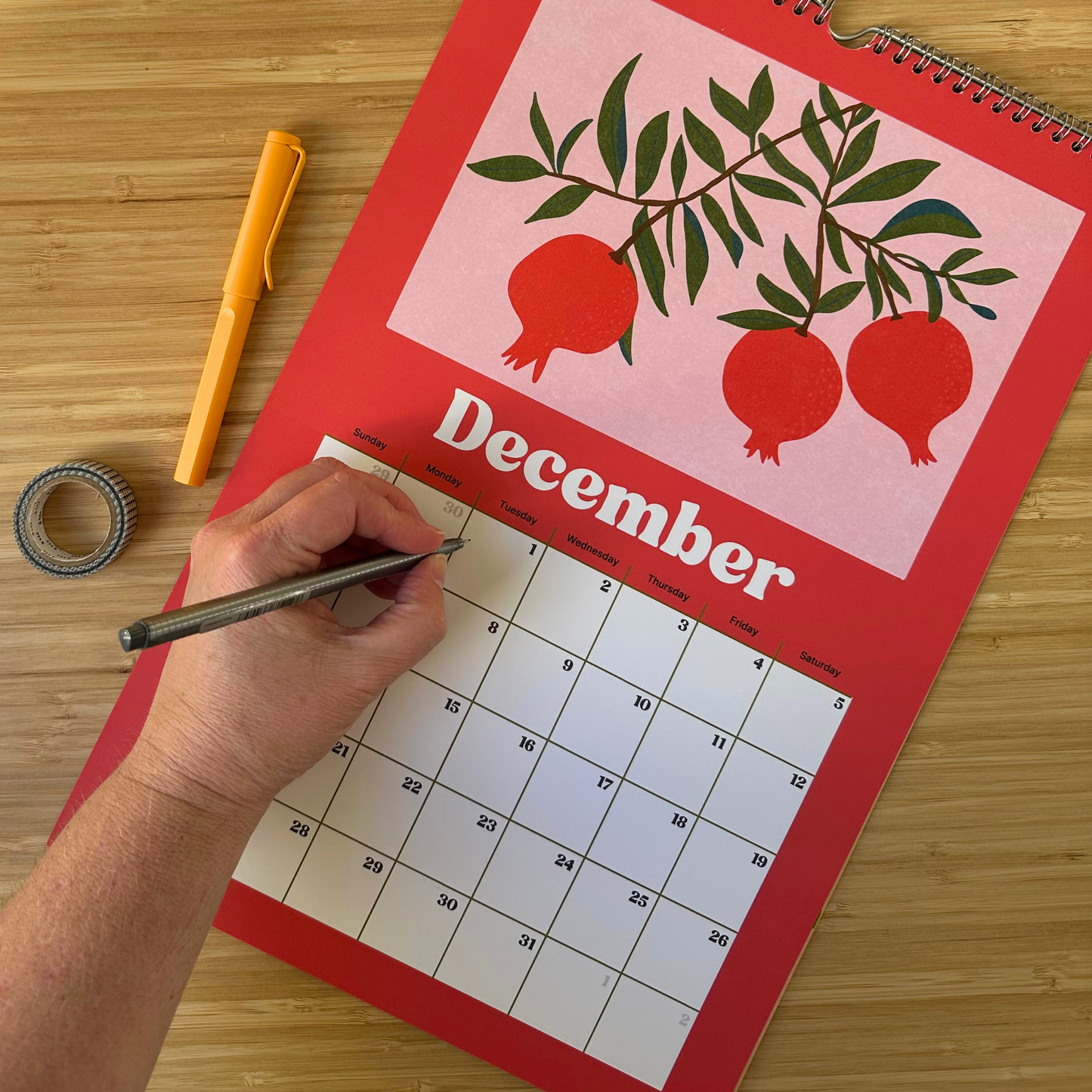 2026 Fruit and Vegetable Wall Calendar
