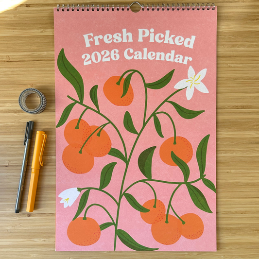 2026 Fruit and Vegetable Wall Calendar