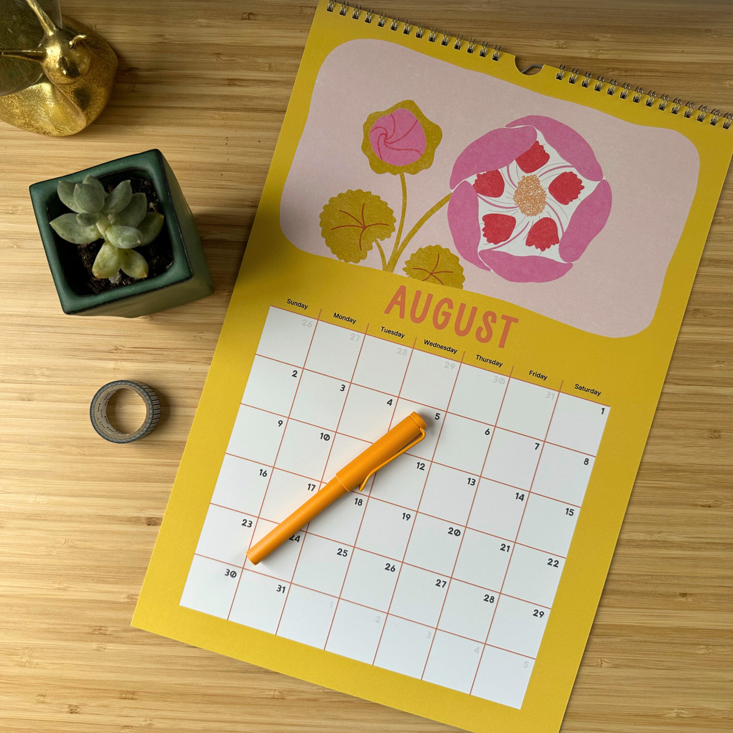 Joshua Tree National Park Desert Plant & Animal Academic Wall Calendar (July 2026 - June 2027)