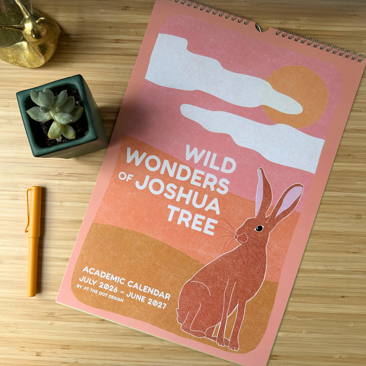 Joshua Tree National Park Desert Plant & Animal Academic Wall Calendar (July 2026 - June 2027)