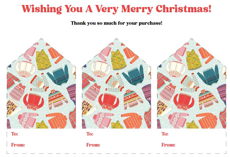 FREE Holiday Gift Tag Bonus