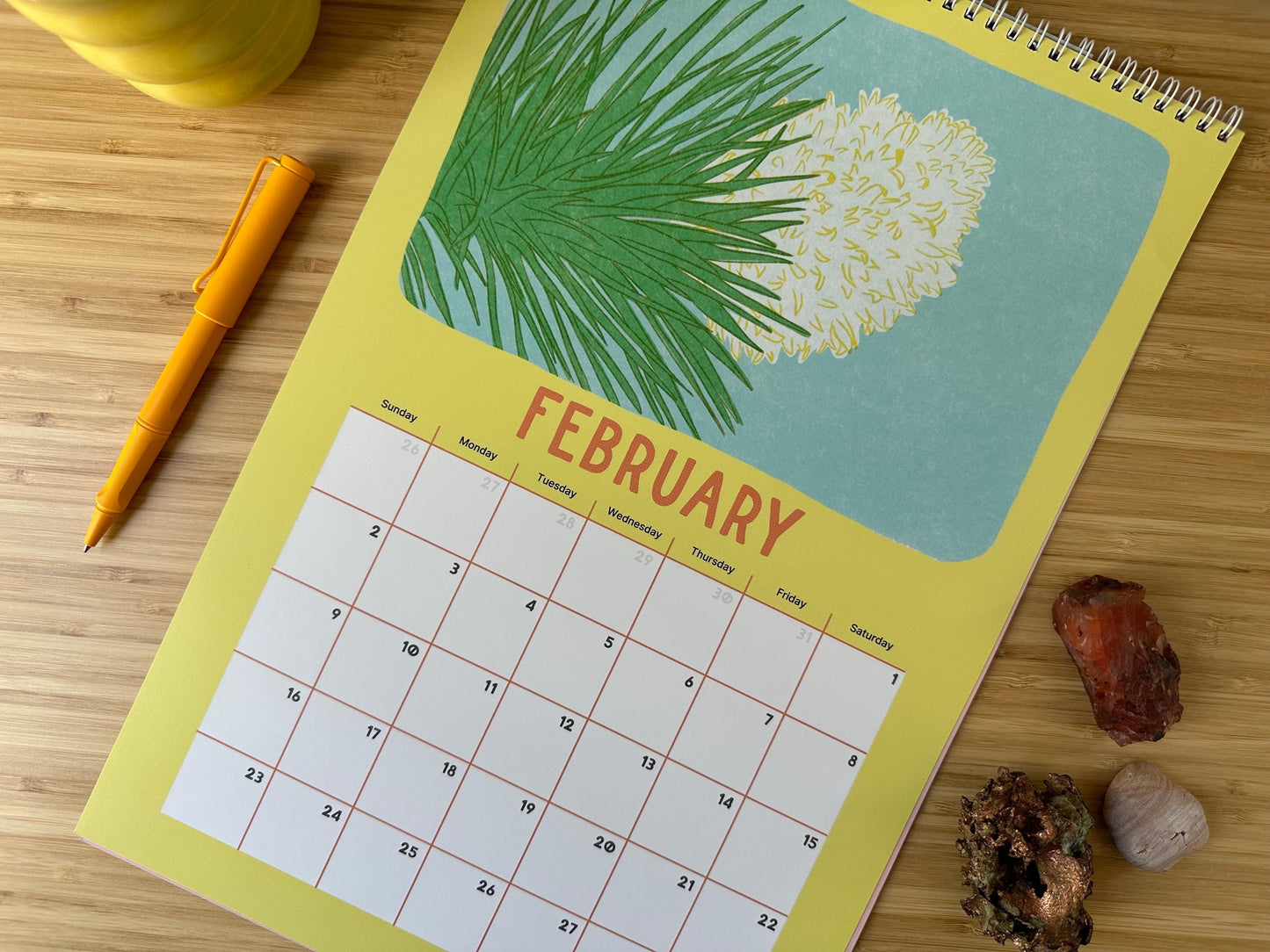 2025 Illustrated Joshua Tree Desert Wall Calendar