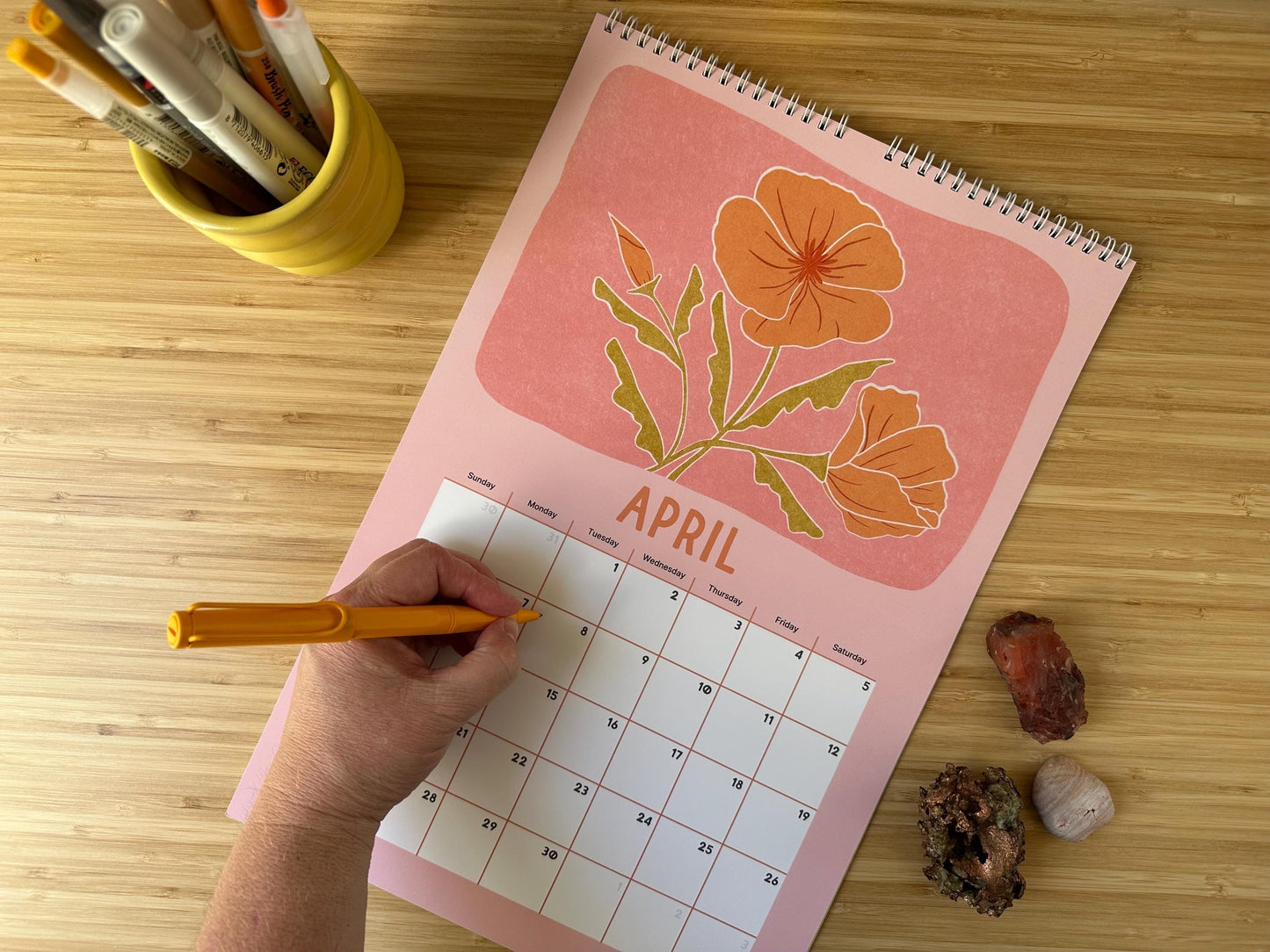 2025 Illustrated Joshua Tree Desert Wall Calendar