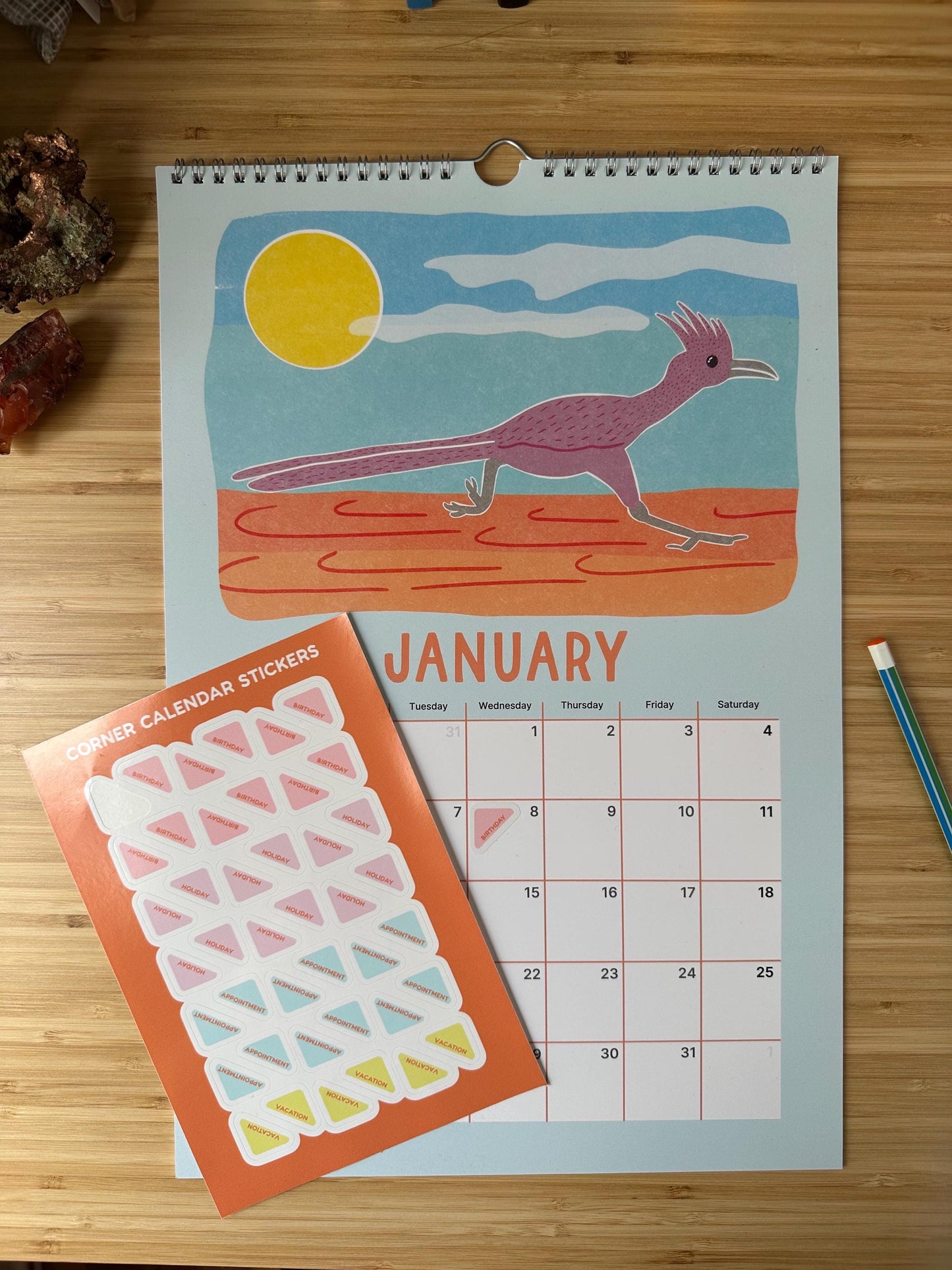 2025 Illustrated Joshua Tree Desert Wall Calendar