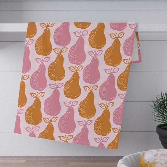 Mid-Century Modern Pear Tea Towel