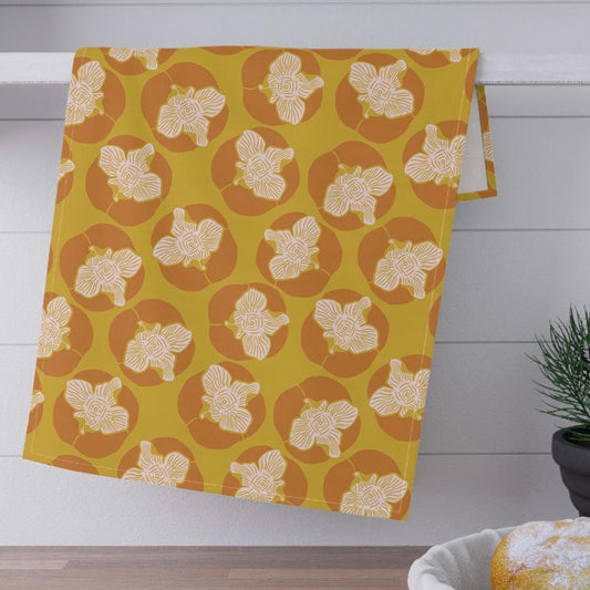 Mid-Century Modern Persimmon Tea Towel