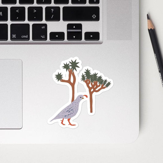 Joshua Tree and Desert Quail Sticker
