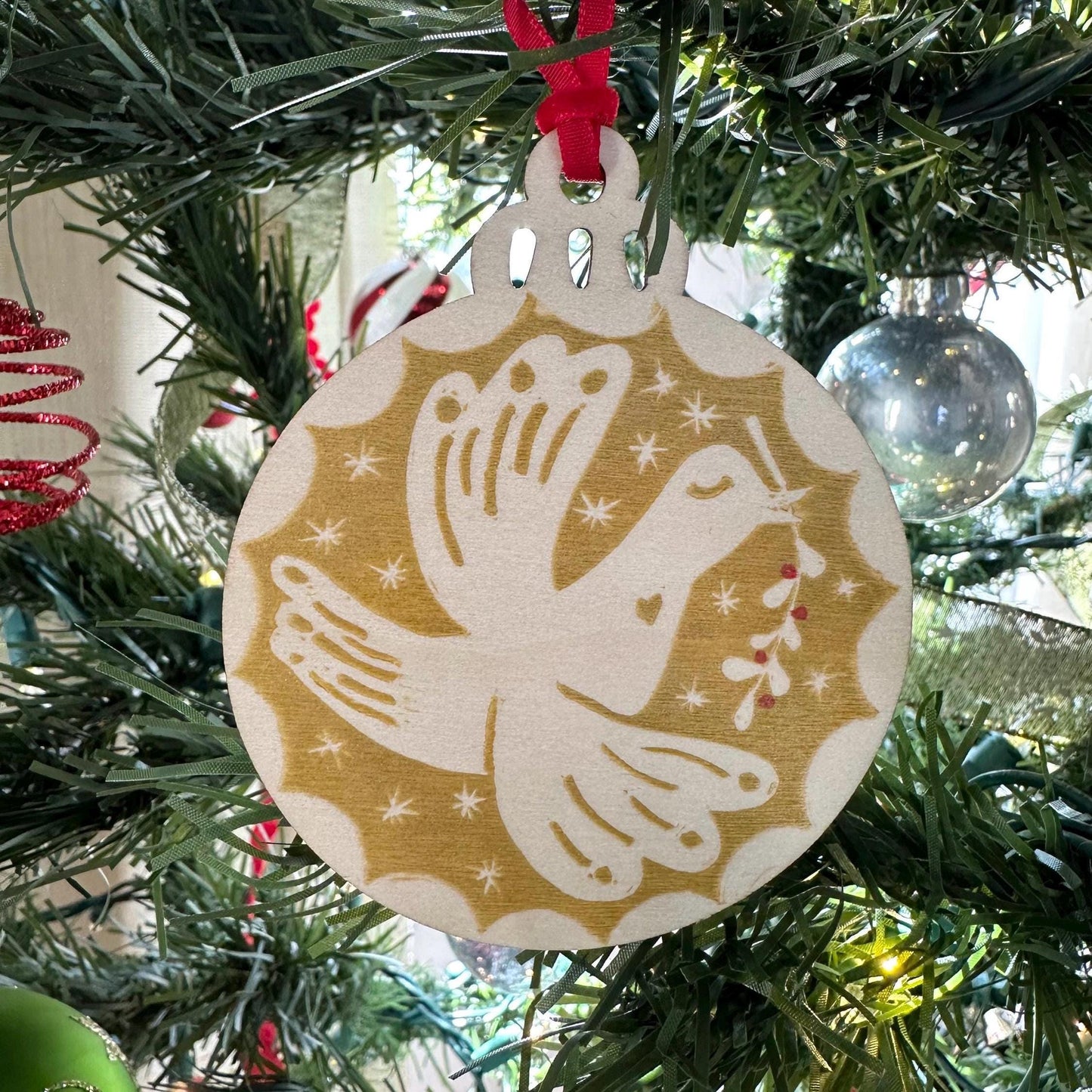 Scandinavian Style Ornament: A Little Messenger of Peace Dove