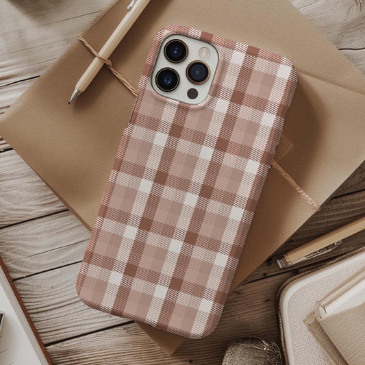 Mocha Mousse Plaid iPhone Case