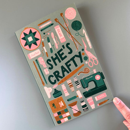 She's Crafty Craft Lover Dot Grid Notebook